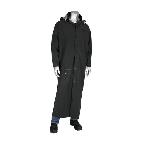 PIP Base35 201-322 Black PVC/Polyester Premium Duster Rain Coat
