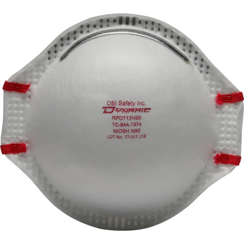 PIP Dynamic 270-RPD713N95 One Size Fits Most White Braided Deluxe Disposable Respirator with Valve