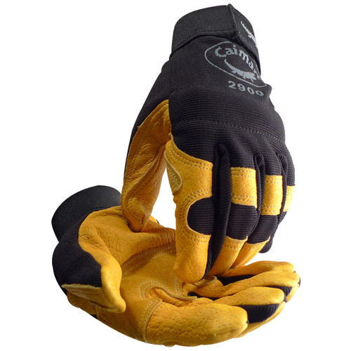 PIP Caiman MAG 2900 Black Pigskin Grain Leather Elastic Multi-Activity High Performance Gloves