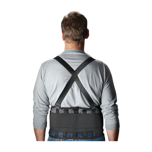 PIP 290-440 Black Hook and Loop 9 in Ergonomic Back Support Belt