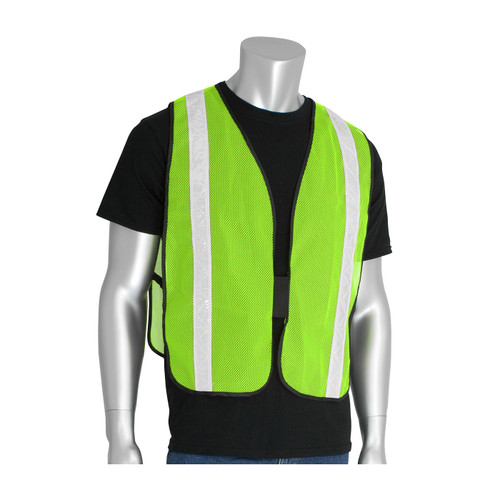 PIP 300-EVOR-P One Size Fits Most Polyester Non-ANSI Prismatic Tape Mesh Safety Vest