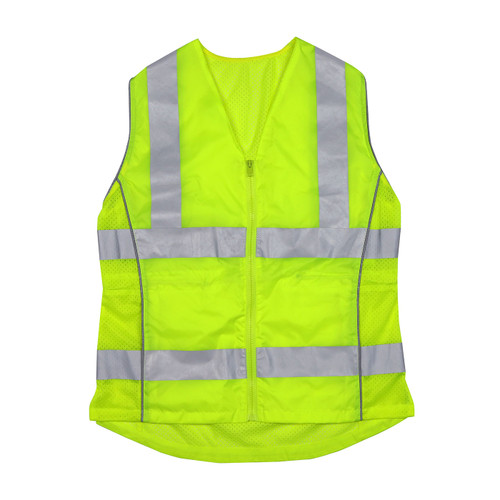 PIP 302-0312 Hi-Vis Yellow Polyester Contoured Safety Vest