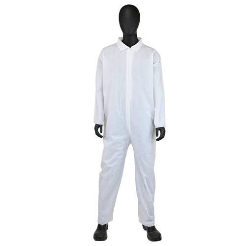 PIP 3400 White Polyethylene Laminate Disposable Basic Coverall