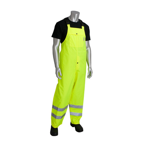 PIP VizPLUS 353-2001 100% Polyester Heavy Duty Waterproof Breathable Rain Bib Overall
