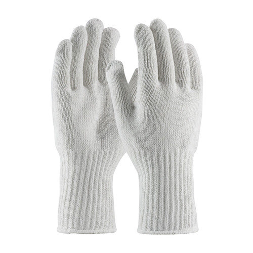 PIP 35-CB604/L Seamless Knit Uncoated Large White Cotton/Polyester Extra Heavy Weight General Purpose Gloves
