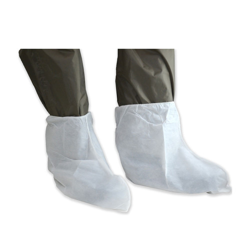 PIP 3764 Elastic 14 in White Polyethylene Coated SBP Disposable Boot Cover