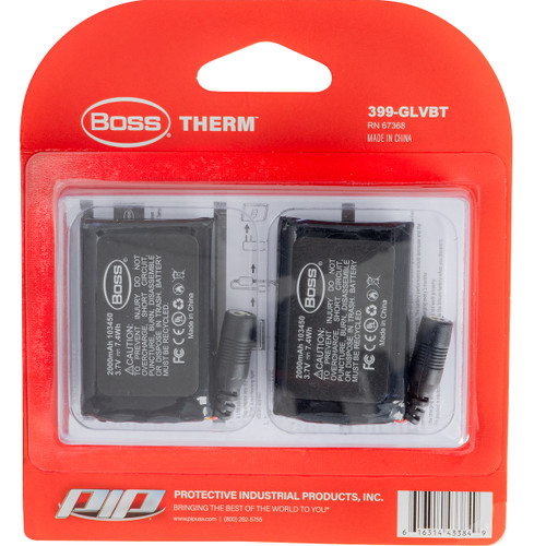 PIP Boss 399-GLVBT One Size Fits Most Black 2-2.5 hr Heated Gloves Liner Replacement Battery