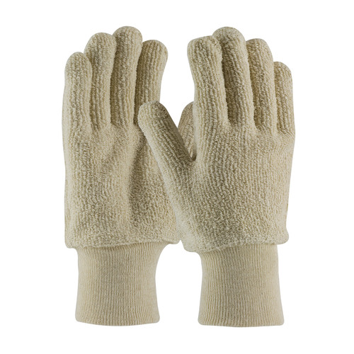 PIP 42-C713 Natural Terry Cloth Seamless Knit Hot Mill Heat Protection Gloves