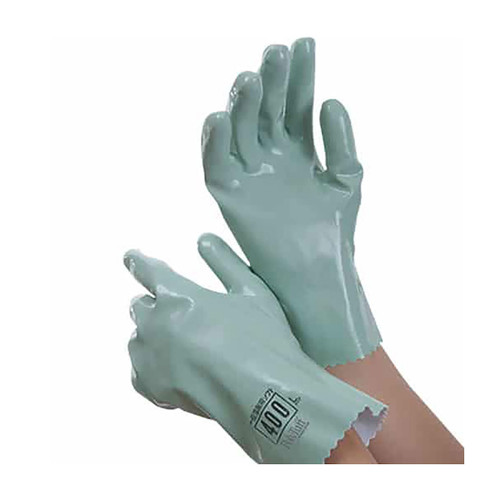 PIP QRP PolyTuff 440 Pinked Green Polyurethane Polyurethane Coated Chemical Solvent Critical Environment Gloves