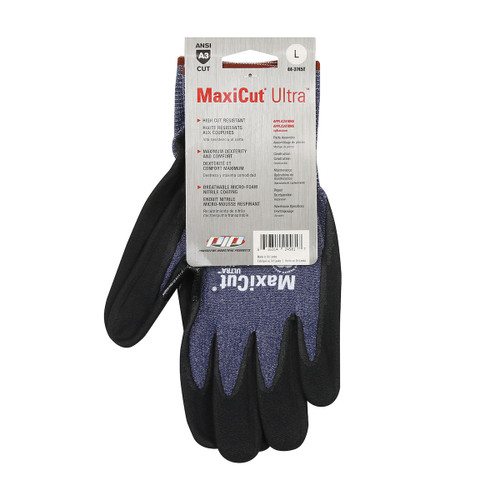 PIP MaxiCut Ultra 44-3745T Seamless Knit Blue Nitrile Coated Engineered Yarn Cut Resistant Gloves