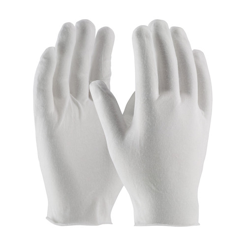 PIP CleanTeam 97-510 Men's White Cotton Economy Light Weight Cotton Lisle Inspection Critical Environment Gloves