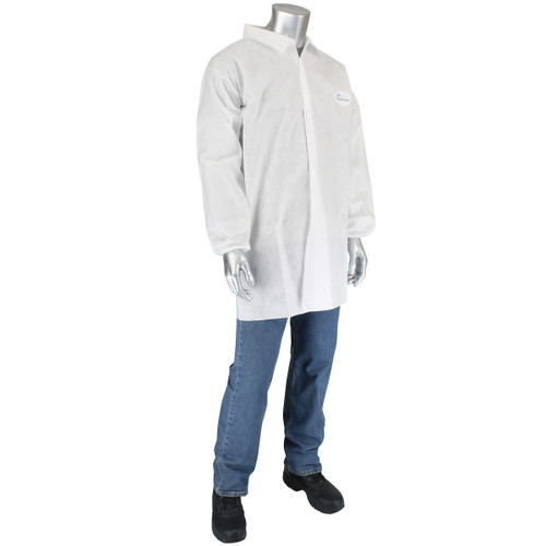 PIP Posi-Wear M3 C3819 White PosiWear M3 Disposable Lab Coat
