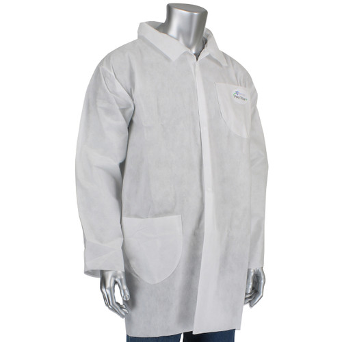 PIP Posi-Wear M3 C3820 White PosiWear M3 Disposable Lab Coat
