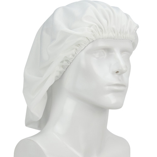 PIP Uniform Technology CHB-75WH-O/S 21 in White 100% Polyester Tricot Reusable Bouffant Cap