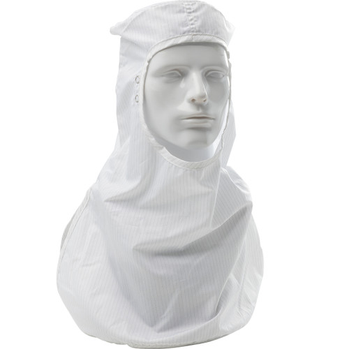 PIP Uniform Technology CHPO-68WH White 99% Polyester/1% Carbon Maxima ESD Reusable Cleanroom Hood
