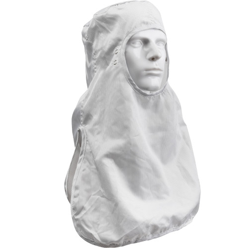 PIP Uniform Technology CHPO-89WH White 96% Polyester/4% Carbon Disctek 2.5 Pull Over Reusable Cleanroom Hood