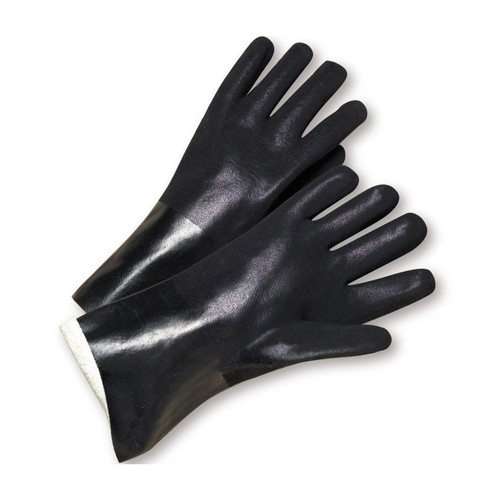 PIP J1027RF Straight 12 in Black PVC Chemical Resistant Gloves