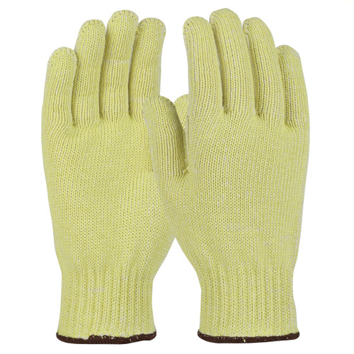 PIP Kut Gard MATW55PL-RT Seamless Knit Yellow ATA Fiber/Aramid Uncoated Blended Heavy Weight Cut Resistant Gloves