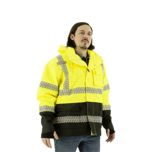 Majestic Glove 75-1309 Hi-Viz ANSI 3 Cold Weather Waterproof Parka