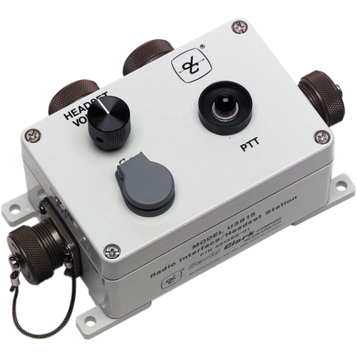 David Clark U3815 12/24 VDC Heavy-Gauge Polycarbonate Radio Interface Headset Station