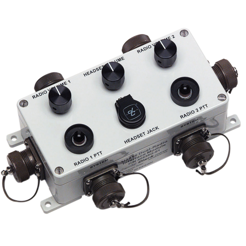 David Clark U3816 12/24 VDC Heavy-Gauge Polycarbonate Dual Radio Interface Headset Station