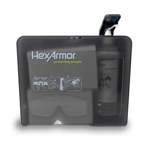 HexArmor 14-10032 11-3/4 x 10-3/8 x 4-7/8 in Magnetic Eyewear Cleaning Station Kit - 50 Pack