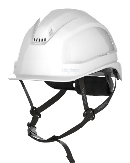 HexArmor 16-14001 Ceros 6-1/2 - 8 in HDPE AirBridge Suspension Vented Short Brim Safety Helmet - 1 Pack