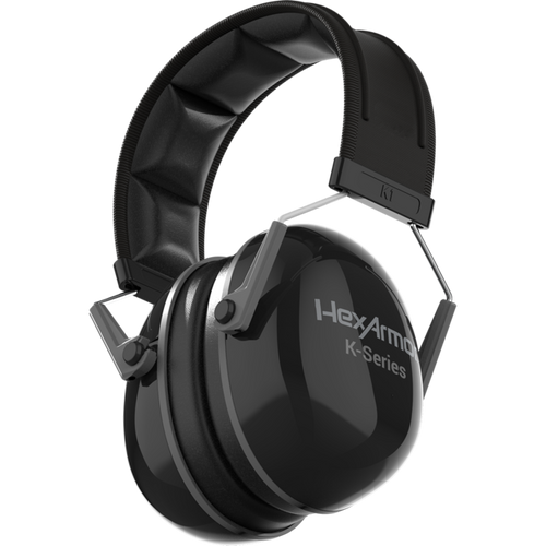 HexArmor 19-10001 K-Series Ceros K1 23 dB Over-The-Head Black Cup Earmuff - 1 Pair