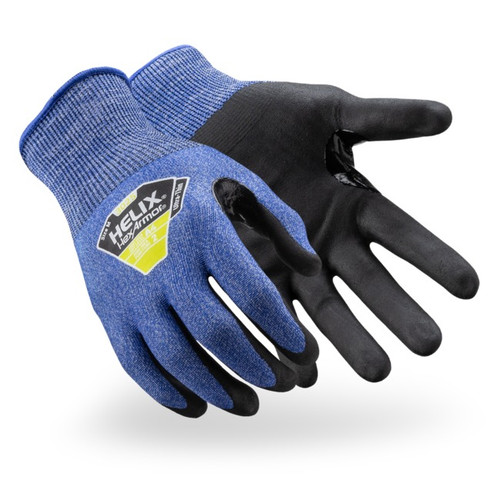 HexArmor 3025 Helix Blue/Black/Violet Ultra-Thin HPPE/Steel A4 Cut Level Cut-Resistant Gloves - 12 Pair
