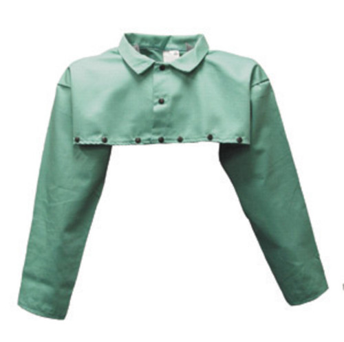 Stanco FR601 Green Cotton Cape Sleeve with Collar - Each
