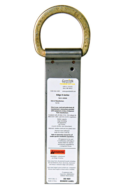 Guardian 00500 Ridge-It Roof Anchor
