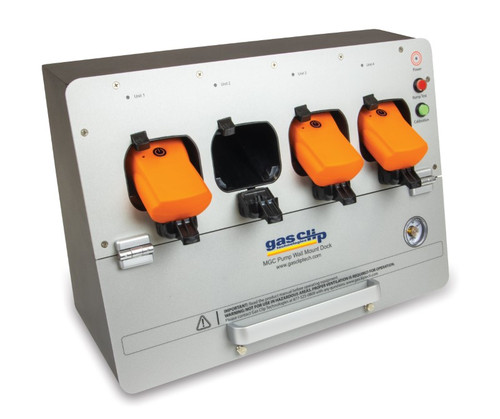 Gas Clip MGC-WMDOCK-PUMP Rechargeable Lithium-Ion Battery Wall Mount MGC Pump Clip Dock for Portable Gas Detector - Each