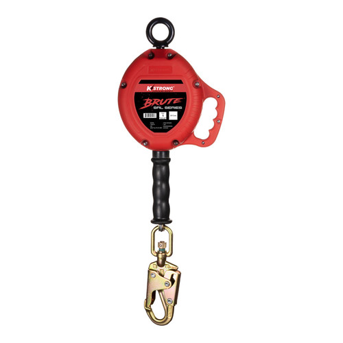 KStrong BRUTE UFS3100(SS) Steel Swivel Snap Hook Self-Retracting Lifeline with Snap Hook - Each