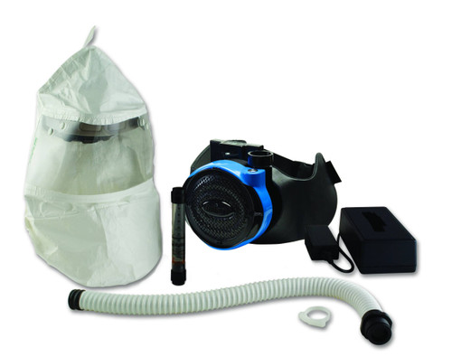 Bullard EVAHL20TJT EVAH Series Rechargeable Lithium 7-8.5 cfm Loose Fitting Powered Air-Purifying Hood Respirator System - Each