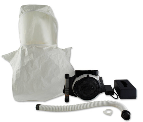 Bullard EVART4T EVA Series Rechargeable Lithium 7-8.5 cfm Loose Fitting Powered Air-Purifying Hood Respirator System - Each