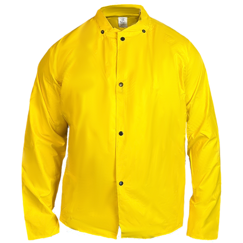 Louisiana Professional Wear 200SCJ Yellow PVC Coated Nylon Industrial Waterproof Protective Rain Jacket - Each