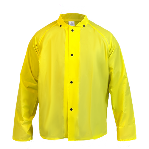 Louisiana Professional Wear 400SCJ Yellow Polyurethane/Nylon Industrial Waterproof Protective Rain Jacket - Each