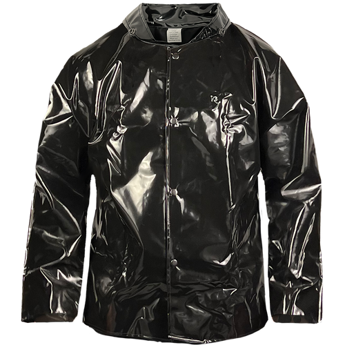 Louisiana Professional Wear 450SCJ Black Thermoplastic Polyurethane/400 Denier Nylon Industrial Waterproof Protective Rain Jacket - Each