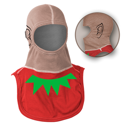 MAJFIRE ELF PAC II ELF Design Nomex Blend 21 in Long Notched Shoulder Bib Protective Hood - Each