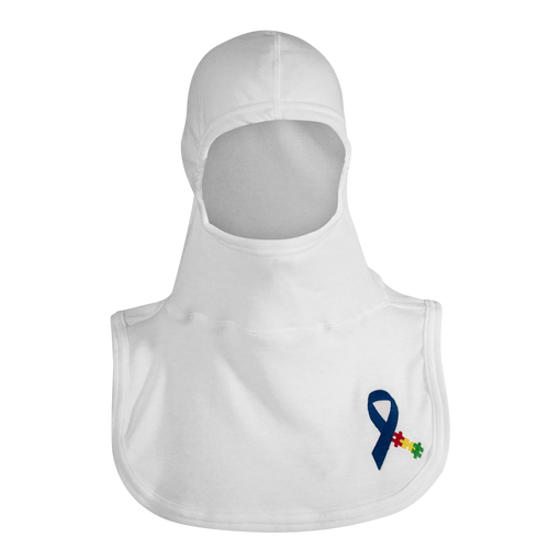 MAJFIRE EMB NB PUZZLE PAC II White Nomex Blend 21 in Long Notched Shoulder Bib Protective Hood - Each