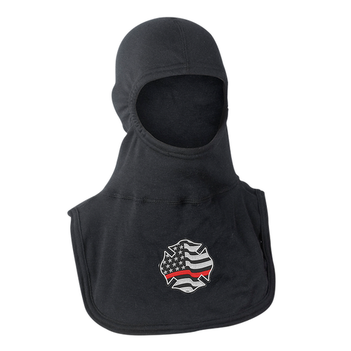 MAJFIRE MALTESE RL C6 PAC II Black 65% Oxidized Polyacrylonitrile (OPF)/35% Artificial Tri-Blend 21 in Long Notched Shoulder Bib Protective Hood - Each