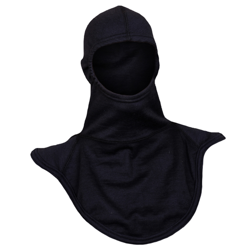 MAJFIRE PBI BLK GOLD / PBI PAC IX Black PBI (20% PBI/80% Lenzing FR) 22 in 2-Ply Head/2-Ply Apron Firemen Protective Hood - Each