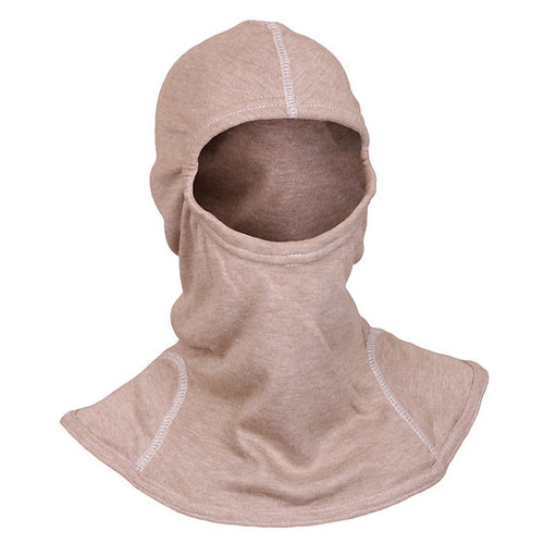 MAJFIRE PBI_PAC I Light Brown 20% PBI/80% Lenzing FR 19 in One-Piece Shoulder Insert Protective Hood - Each