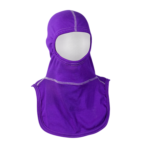 MAJFIRE PURPLE PAC II Purple Nomex Blend 21 in Long Notched Shoulder Bib Protective Hood - Each