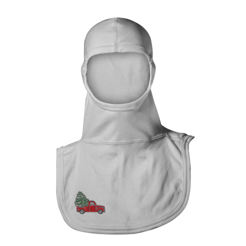 MAJFIRE RED TRUCK PAC II White Nomex Blend 21 in Long Notched Shoulder Bib Protective Hood - Each