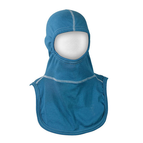 MAJFIRE TEAL PAC II Teal Nomex Blend 21 in Long Notched Shoulder Bib Protective Hood - Each