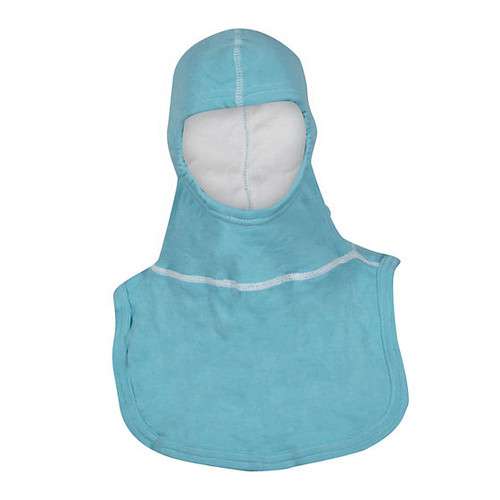 MAJFIRE TURQUOISE PAC II Turquoise Nomex Blend 21 in Long Notched Shoulder Bib Protective Hood - Each