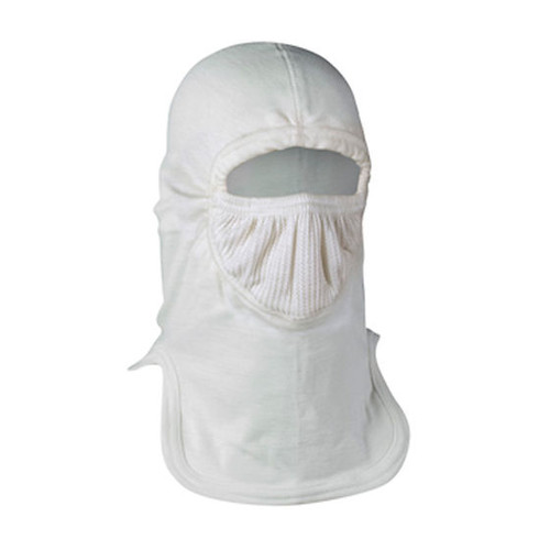 MAJFIRE WLH-2-NX One Size Fits All White 100% Nomex 2-Ply Wildland Protective Hood - Each