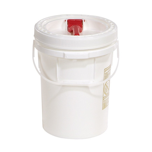 SpillTech A5OVER White Polyethylene OverPack Pail with Screw Top Lid - 1 Pack