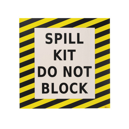 SpillTech A-FLOORSIGN Black & Yellow Polyester Floor Sign - 1 Pack
